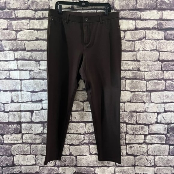 Chico's Pants - Chico's Brown 5 Pocket Style Dress Pants Size L/14 Short